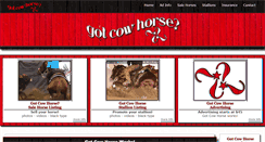 Desktop Screenshot of gotcowhorse.com